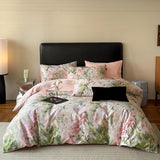 Purpdrank  100% Egyptian Cotton Flowers Print Luxury Bedding Set Single Double Queen King Size Duvet Cover Flat/Fitted Bed Sheet Pillowcase