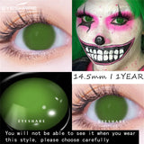 Purpdrank  2pcs Cosplay Colored Contact Lenses Anime Blue Red Eyes Lenses Halloween Green Makeup Eyes Contact Crazy Lens Yearly