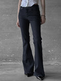 Purpdrank  Y2K Striped Skinny Flare Jeans for Women Autumn Winter Fashion Streetwear Casual Female Daily Work Wear Long Pants