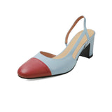 Purpdrank   Fashion Leather Slingbacks Women's Sandals Fashion High Heels Formal Ladies Shoes Sexy Party Sandals Dress Wedding Party Shoes