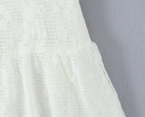 Purpdrank  French Chic Daisy Lace Mini Dress Women Strappy Backless Sleeveless Button Tie Lace Up Sexy Ladies Summer Party Vacation Dresses