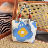Purpdrank  Adjustable Straps Knitted Tote Bag Large Capaci Portable Handbag for Commuting And Outings Versatile Casual Women's Bag
