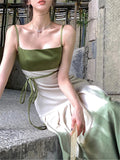 Midi Dress Women Elegant Summer New Fashion Evening Party Ladies Vestidos Vintage Print Halter Dresses Female Slim Clothes