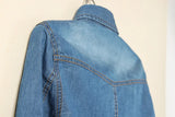 Purpdrank  Countryside Sleeve Denim Small Camisole Short Jacket for Women Plus Size Small Shawl Washed Shirt