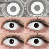 Purpdrank  1 Pair Halloween Color Contact Lenses for Eyes Cosplay Lenses Anime Lenses Black Eye Lens White Lenses Crazy Red Lens
