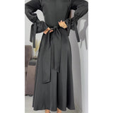 Elegant Solid Women's 2024 Dress Long Sleeve Ruched Slit Casual Formal Wedding Cocktail Party Maxi Dresses