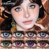 Purpdrank  2Pcs Color Contact Lenses for Eyes Anime Cosplay Colored Lenses Red Lens Blue Multicolored Lenses Cosmetic Beauty Lens