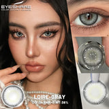 Purpdrank  2Pcs Soft Lenses Blue Contacts Gray Lenses Yearly Fashion Color Contact Lenses for Eyes Beauty Eye Color Makeup Pupils