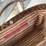 Purpdrank  2-IN-1 Leopard Pattern Tote Bag Sets For Women 2025 Luxury Designer Handbags Animal Prints Large Capacity Shoulder Shopper