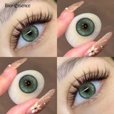 Purpdrank  2Pcs Fashion Color Contact Lenses for Eyes Green Lenses Cosmetics Blue Colored Lenses Yearly Cosmetic Eye Health