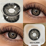Purpdrank  2Pcs Soft Lenses Blue Contacts Gray Lenses Yearly Fashion Color Contact Lenses for Eyes Beauty Eye Color Makeup Pupils