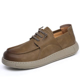 Purpdrank  Men's Casual Leather Shoes Outdoor Flat Designer Business Casual Walking Shoes British Style Lace Up Office Oxford Shoes