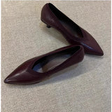 Purpdrank  Pointed Toe Women High Heels Shoes Sexy Elegant Shallow Leather Shoes  Trend Winter Fashion Dress Walking Zapatillas
