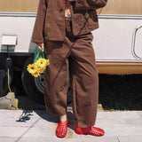 Purpdrank  Harajuku Y2k Washed Denim Pants 2000s 90s Vintage Cyber Grunge Wide Leg Jeans Preppy Teen Girl Loose Fit Baggy Trousers Pockets