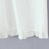 Purpdrank  Sweet White Spliced Lace open Buttons Peter Pan Collar Mini Sleeveless Dress Women Wood ears Hem Loose Straight Short Vestidos