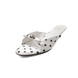 Purpdrank   New Summer Polka Dot Open Toe Woman Slippers Elegant Stripper Thin Heels Ladies Mules Slides Shoes Zapatos De Mujer