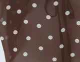 Purpdrank  Sexy Coffee Polka Dot Chiffon Lacing up Backless Camisole Tank Top + Zipper Low Waist Knee Length Mermaid Skirt 2 Pieces 1 Set