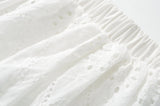 Purpdrank  Ballet Girl White Black Embroidery Hollow Out hole Elastic Low Waist Mini BUD Skirt Women Ball Gown Umbrella Skater Skirts