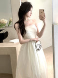 Purpdrank   Sexy High-Neck Lace Trim Long Dress Slimming Bodycon Gown Princess Style Princess Cut A-Line Silhouette Backless Wedding Dress