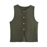 Purpdrank  Women's 2025 Fall Slim Fit Cropped Knit Vest Asymmetrical Ribbed Sleeveless White Sweater Vest for Office Casual Summer Wear