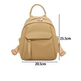 Purpdrank  Fashion Soft Backpack Large Capacity PU Leather School Bag Casual Multifunction Shoulder Bag Women Multifunction Handbag