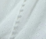 Purpdrank  Sexy Backless Hollow Out Lace Dress Women Robe Vintage Floral Embroidery Long Sleeve Cotton Mini Dresses Summer Vestidos