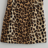 Purpdrank  Spring New Women's Style Slim Fit Versatile Animal Print Round Neck Sleeveless Mini Dress
