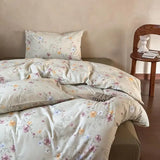 Purpdrank  New 100% Cotton Floral Print Bedding Sets Cozy Skin Friendly Soft Comforter Set Naked Sleeping Textile Supplies for All Seasons