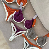 Purpdrank  Push Up Bikinis Sexy Swimsuit Women Swimwear Micro Bikini Set Low Waisted Swim Suit Patchwork Beachwear Brazilian Biquini Female