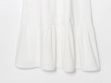 Purpdrank  Women White Bow V neck Spliced Lace High Waist Midi Dress Woman Retro French style Short Puff Sleeve Dresses Holiday Robe