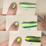 Purpdrank  TC 10ML New Star Bamboo Cat Eye Nail Supplies Pavilion Strobe Green Glass Bead Cat Eye Magnetic Gel Polish Summer Nails