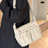 Purpdrank  Creative Large Capacity Shoulder Bags Casual Vintage Crossbody Bags Multifunction Simple Messenger Bag Women Men