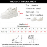 Purpdrank  Thick Bottom Vulcanzied Shoes Female Solid Color Chunky Platfrom Sneakers Woman Pu Leather Non-Slip Casual Shoes Spring 2025