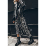 Purpdrank  Women's S-XL Size New European and American hot stamping elastic waist skirt INS casual loose fitting women's skirt