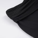 Purpdrank  Basic Solid Mermaid Hem Skirts Slim Black Folds Low-Waisted Midi Skirts Women Summer Fashion Streetwear Lady Party Bottoms