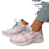 Purpdrank  Womens Sneakers Tennis Female Shoes On Platform Roses Trainers Thick Sole Large Fabric Casual Colorful Mesh 2025 Fashion Floral