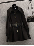 Purpdrank - Women Suits Office Sets New Spring  Long Sleeve Fold Pocket Blazer Women Solid Color Bell Bottoms Fashion Elegance Office Lady