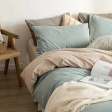 Purpdrank  Four Piece Set of Pure Cotton Summer Bed Sheets, Quilt Covers, New Family Fitted Sheets, Bedding