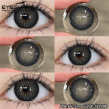 Purpdrank  Colored Contact Lenses for Eyes 2pcs Soft Black Lens Eye Fashion Blue Beauty Pupils Gray Contact Brown Eyes Makeup Lens