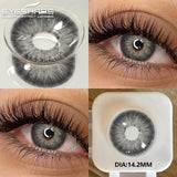Purpdrank  2Pcs Soft Lenses Blue Contacts Gray Lenses Yearly Fashion Color Contact Lenses for Eyes Beauty Eye Color Makeup Pupils