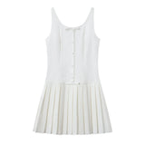 Purpdrank  Fashion Sexy Sling Dress Slim Fit Waist Cincher Pleated Mini Skirt Women