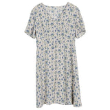 Purpdrank  Autumn And Winter Dress Female Long Sleeves Round Collar Slim Temperament Joker Printing And Dyeing Skirt Female