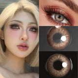 Purpdrank  Blue Colored Contact Lenses - Natural & Small Pupil Hazel Contacts, Yearly Lenses for Summer & Autumn Holiday, Parties