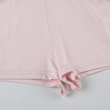 Purpdrank  Hotty Pink Tierred Ruffled Hem A-line Skirt Sweet Style Women Mesh Mini Skirts with Shorts Under Fashion Clubwear