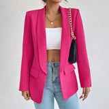 Purpdrank  Spring Blazers Women Turn-down Collar Office Lady Slim Outerwear Elegant Long Sleeve Solid Chic Jackets Women's Blazers