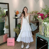 Purpdrank  White French Style Strapless Dress Women's Spring Summer Beach Vacation Short Size 150 Cake Skirt XS 145 Polyester Fiber
