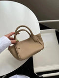 Purpdrank  New High-End Feel NicheDesign Handbag Versatile Multi-Form Bucket Bag Soft Vintage Style Artificial Leather Interior