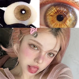 Purpdrank  Ningm Colored Contact Lenses for Eyes 1pair Cosplay Prescription for myopia0-800degrees Contact Lenses Yearly Halloween Myopia