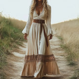 Purpdrank   Ladies Vintage Western Cowgirl Ethnic Style Print Boho Dress