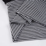 Purpdrank  Women Casual Striped Color Block 2-Piece Set Zip Up Long Sleeve Crop Hoodie & Shorts Matching Suits Streetwear Tracksuit